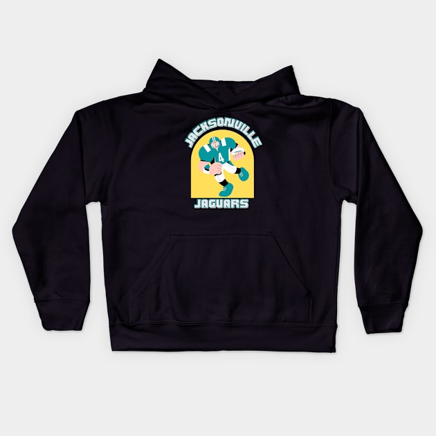 jacksonville jaguars cute graphic design Kids Hoodie by Nasromaystro